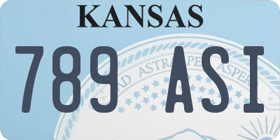 KS license plate 789ASI