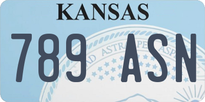 KS license plate 789ASN