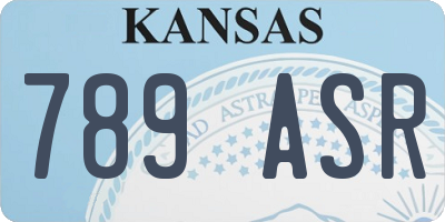 KS license plate 789ASR