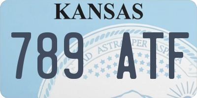 KS license plate 789ATF