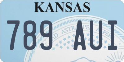 KS license plate 789AUI