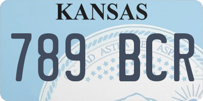 KS license plate 789BCR