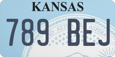 KS license plate 789BEJ