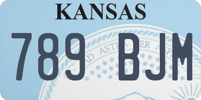 KS license plate 789BJM