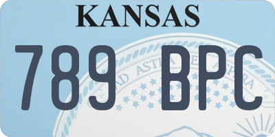 KS license plate 789BPC
