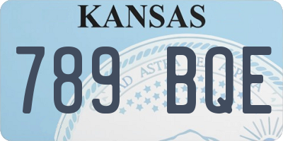 KS license plate 789BQE