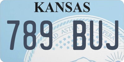 KS license plate 789BUJ