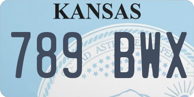 KS license plate 789BWX