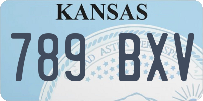 KS license plate 789BXV