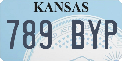 KS license plate 789BYP