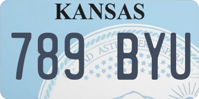 KS license plate 789BYU