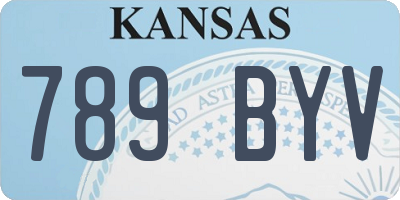 KS license plate 789BYV