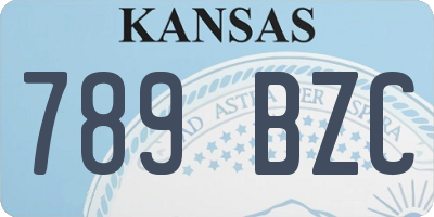 KS license plate 789BZC