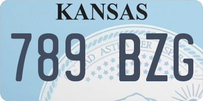 KS license plate 789BZG