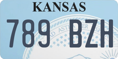 KS license plate 789BZH