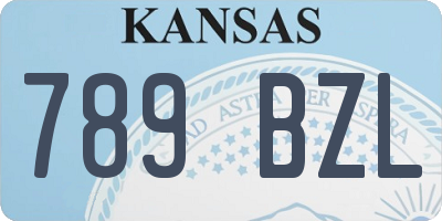 KS license plate 789BZL
