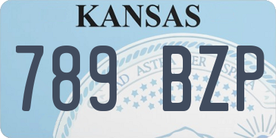 KS license plate 789BZP