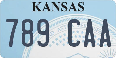 KS license plate 789CAA