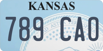 KS license plate 789CAO