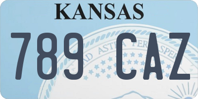 KS license plate 789CAZ