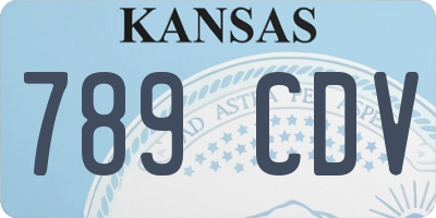 KS license plate 789CDV
