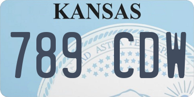 KS license plate 789CDW