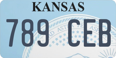 KS license plate 789CEB