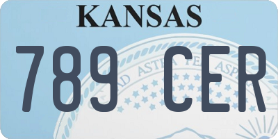 KS license plate 789CER