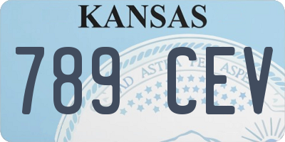 KS license plate 789CEV