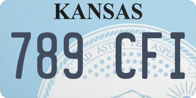 KS license plate 789CFI