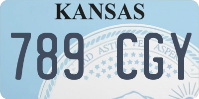 KS license plate 789CGY