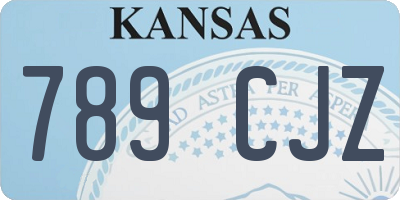 KS license plate 789CJZ