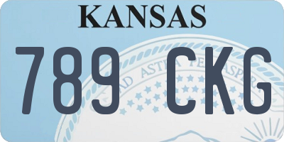 KS license plate 789CKG