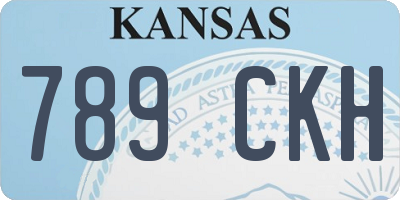 KS license plate 789CKH