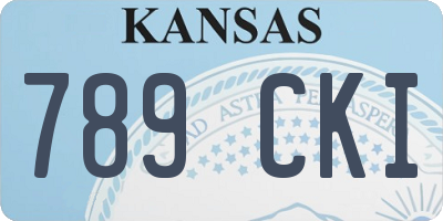 KS license plate 789CKI