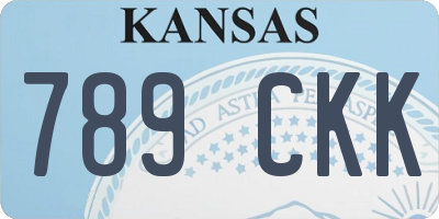 KS license plate 789CKK