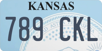KS license plate 789CKL