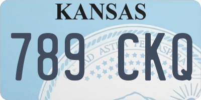 KS license plate 789CKQ