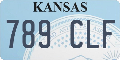 KS license plate 789CLF