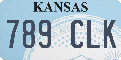 KS license plate 789CLK