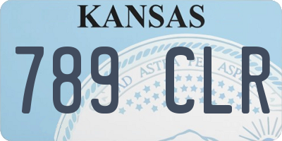 KS license plate 789CLR