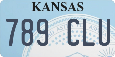 KS license plate 789CLU
