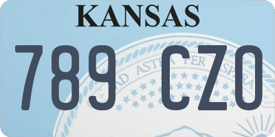 KS license plate 789CZO