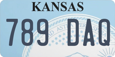 KS license plate 789DAQ