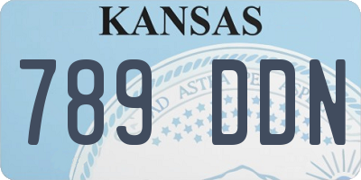 KS license plate 789DDN