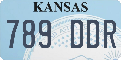 KS license plate 789DDR