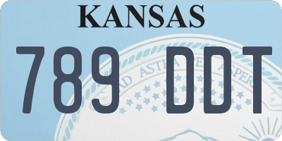 KS license plate 789DDT