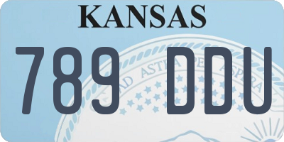 KS license plate 789DDU