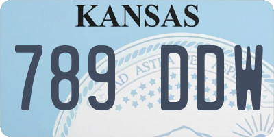 KS license plate 789DDW