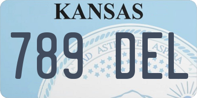 KS license plate 789DEL
